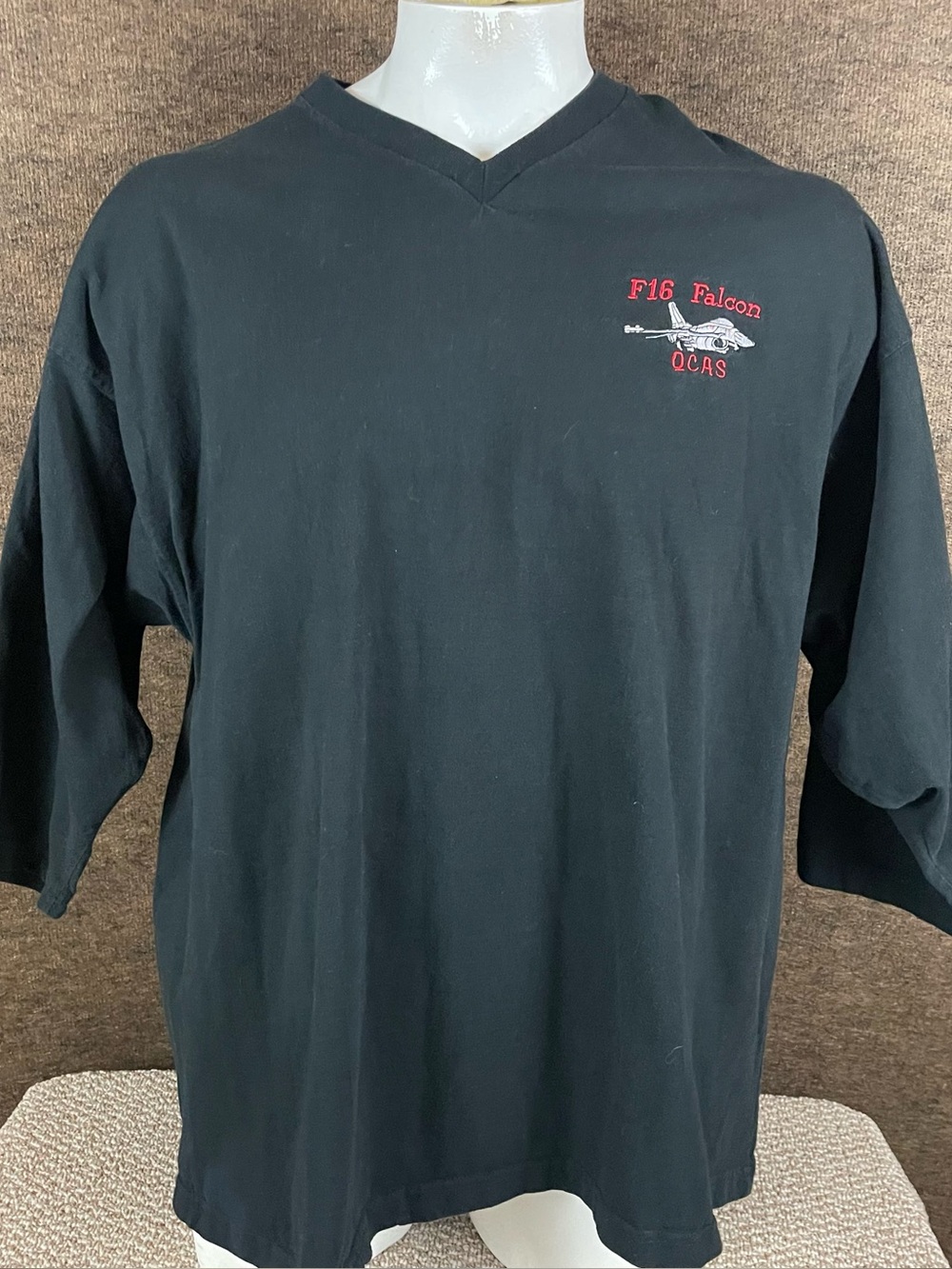 Vintage F-16 Fighting Falcon T shirt XL/2XL USA Military Heavyweight Air Show
